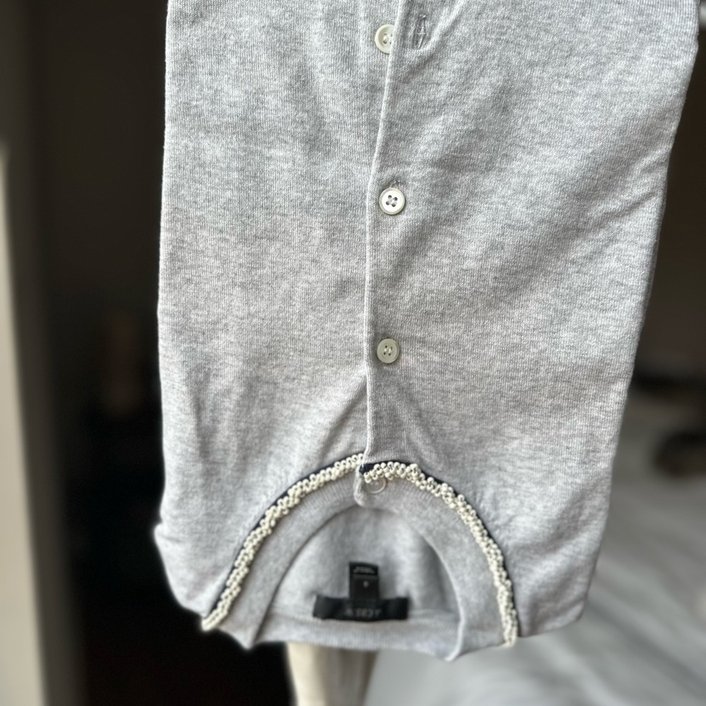 J. Crew Light Gray Sweater with Beaded Detail - Picture 2 of 3